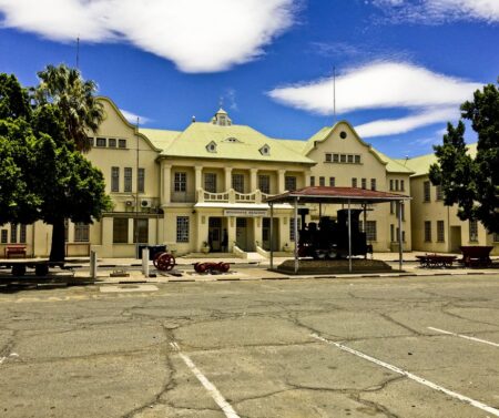 Built in 1912 during German colonial rule, the station has a classic German architectural style with a distinctive tower and arched windows